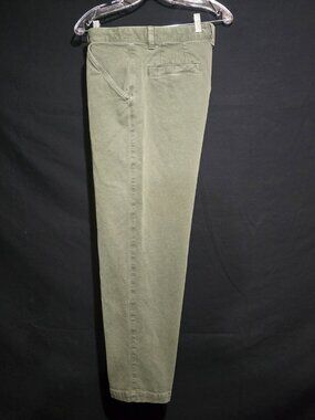 Incotex Slacks SLOWEAR Men's Carrot Fit Canvas Pants - Olive Drab - Sz 31*